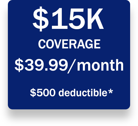 15K coverage for $39.99