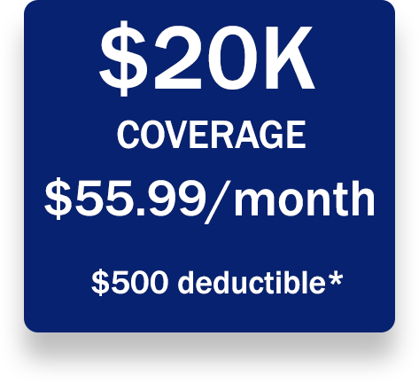 20K coverage for $55.99