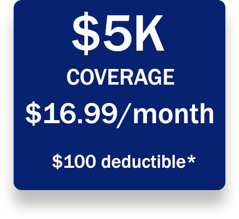5K coverage for $16.99